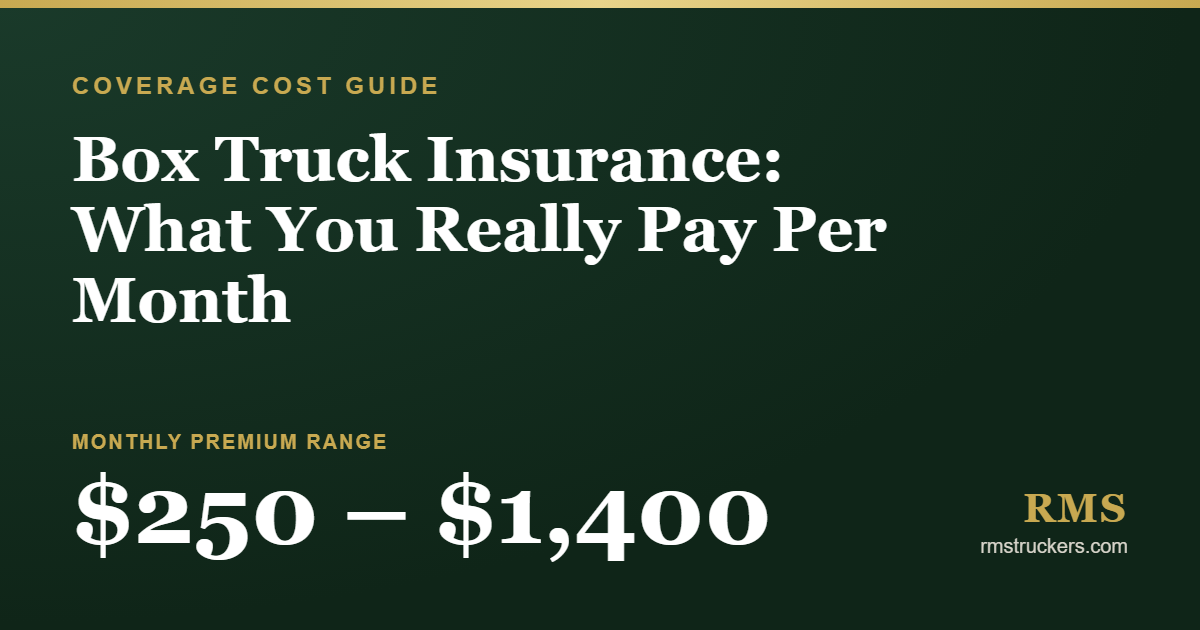 Box Truck Insurance Cost Per Month: 2026 Rates by Operation Type | RMS ...